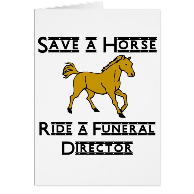 Cartão monte um diretor fúnebre (Frente)