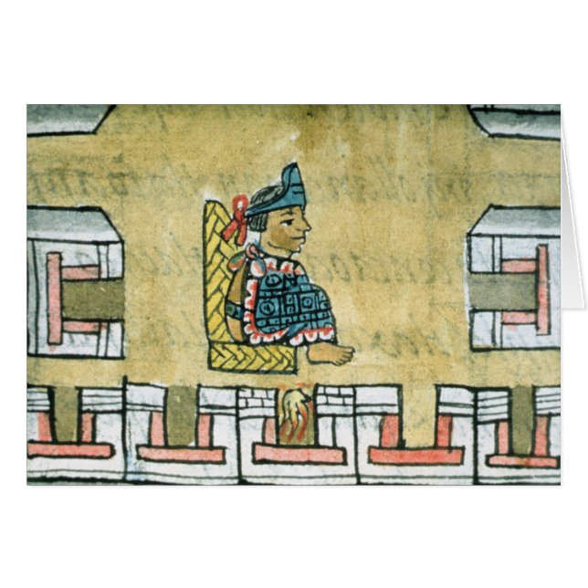 Cartão Montezuma II, 'do Codex florentino (Frente Horizontal)