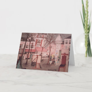 Cartão Montmartre greeting card