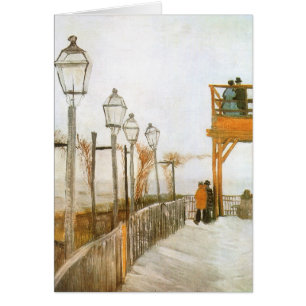 Cartão Montmartre por Vincent van Gogh, belas artes do