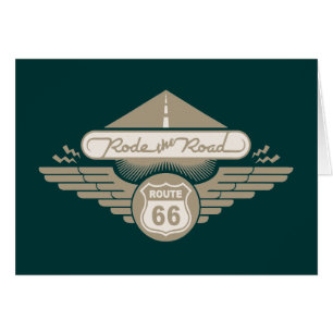 Cartão Montou a estrada - ouro