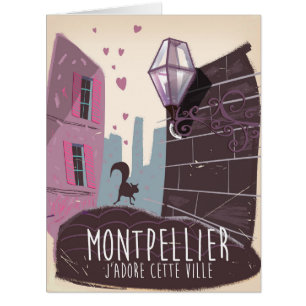 Cartão Montpellier poster de viagens da cidade de França