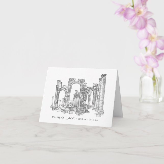 Cartão Monumental Arch, Palmyra, Syria (Orquídea)