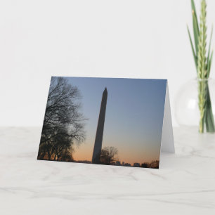Cartão Monumento a Washington ao Pôr do Sol em DC