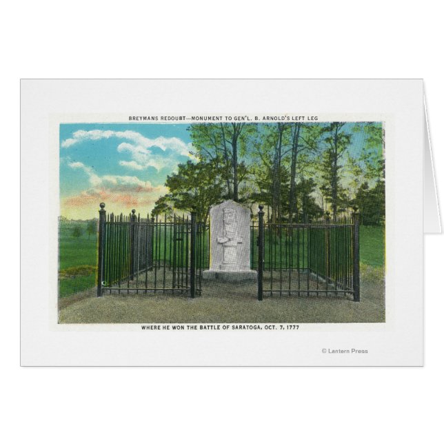 Cartão Monumento da Perna Esquerda do General Benedict Ar (Frente Horizontal)