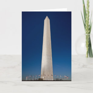 Cartão Monumento de Washington no crepúsculo