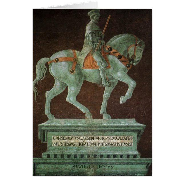 Cartão Monumento Equestre a Sir John Hawkwood, Uccello (Frente)