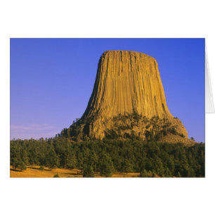 Cartão Monumento Nacional Devils Tower em Wyoming