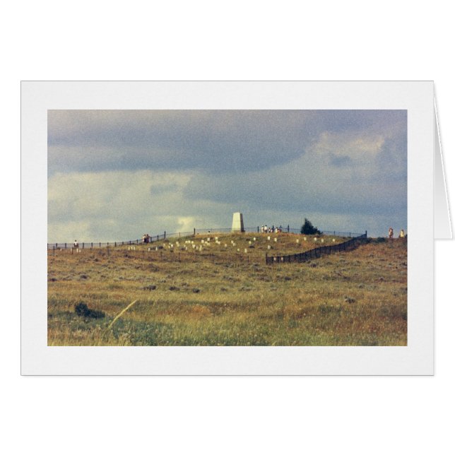 Cartão Monumento nacional do campo de batalha do Little (Frente Horizontal)