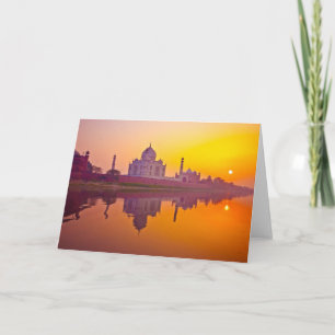 Cartão Monumentos   Taj Mahal à Sunset