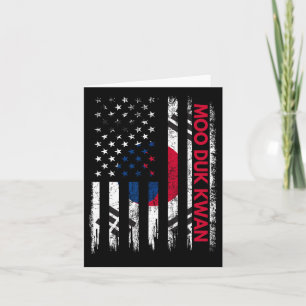 Cartão Moo Duk Kwan Karate Martial Arts Treinamento Corea