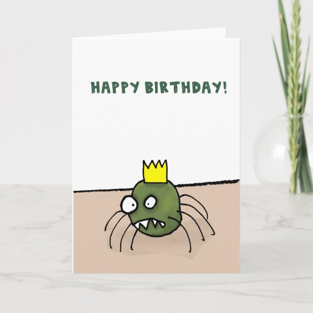 Cartão Moody Spider Birthday Card (Frente)
