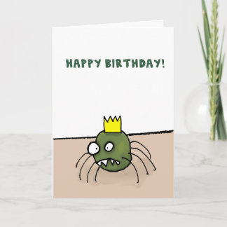 Cartão Moody Spider Birthday Card