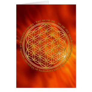 Cartão Moola Mantra / Blume Des Lebens   vermelho-fogo