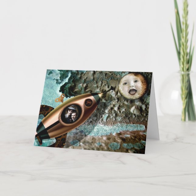 Cartão Moon Baby Greeting Card (Frente)