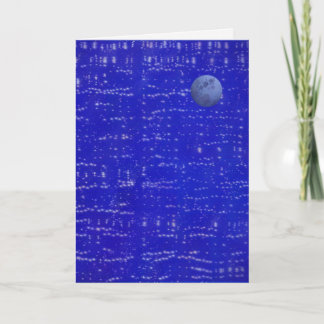 Cartão Moon Music Greeting Card