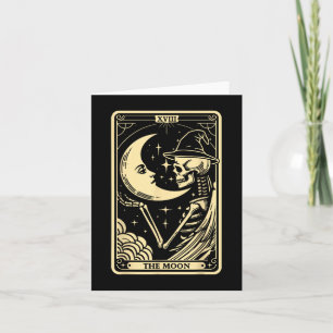 Cartão Moon Tarot Card Halloween Skeleton WitMen W