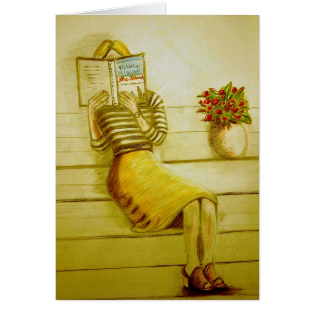 Cartão Mooncards, o sem-fim de livro, amante de livro, (Frente)