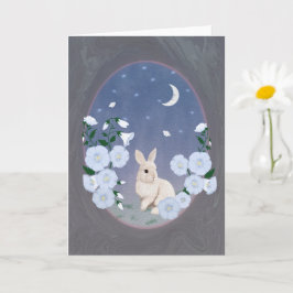 Cartão Moonlit Garden Bunny 5x7 Greeting Card 