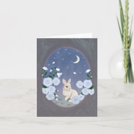 Cartão Moonlit Garden Bunny Small Greeting Card 