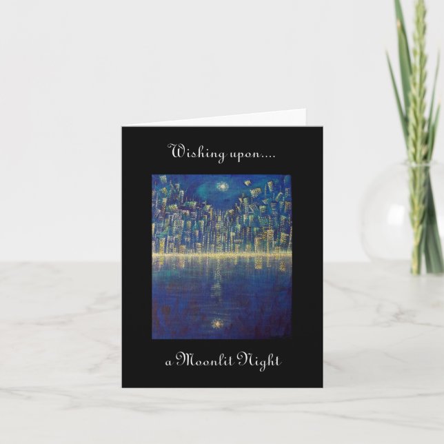 Cartão Moonlit Night Note Card (Frente)