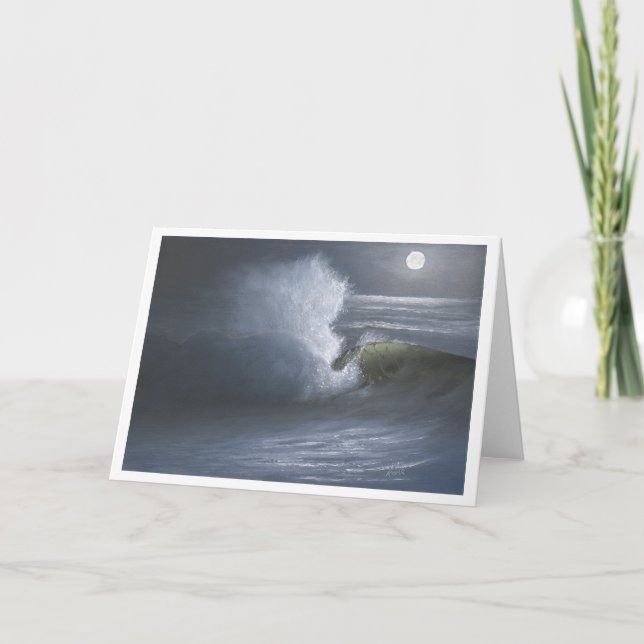 Cartão Moonlit Wave - Greeting Card (Frente)