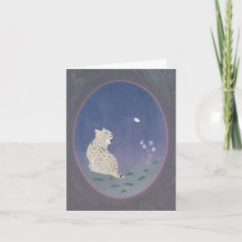 Cartão Moonlit Woodland Bobcat Small Greeting Card 