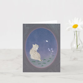 Cartão Moonlit Woodland Bobcat Small Greeting Card 