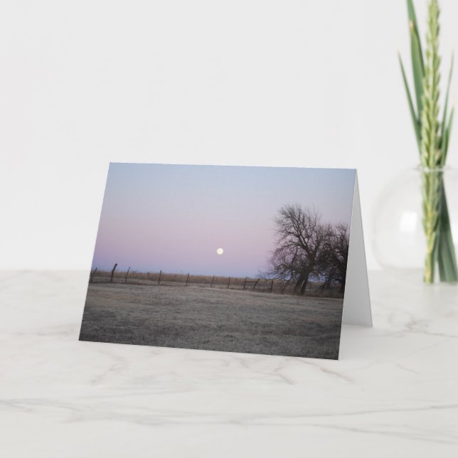 Cartão Moonrise no Kansas (Frente)