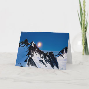 Cartão Moonrise on the Juneau Icefield - blank inside