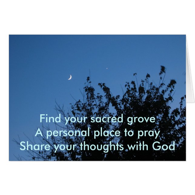 Cartão Moonrise Sacred Grove (Frente Horizontal)