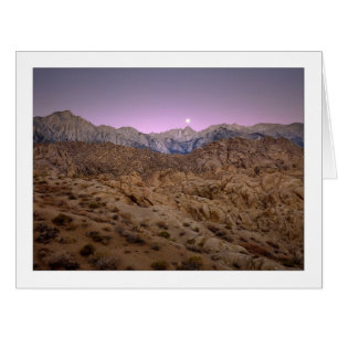 Cartão "Moonset em Mt. Whitney "