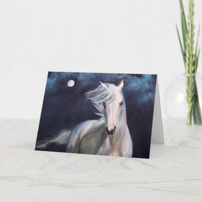 Cartão "Moonsilver" Horse Greeting Card (Frente)