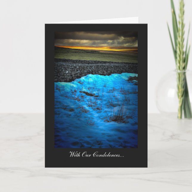 Cartão Moorland Sun e Snow - Com Nossas Condolências (Frente)