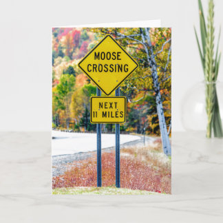 Cartão Moose Crossing Greeting Card