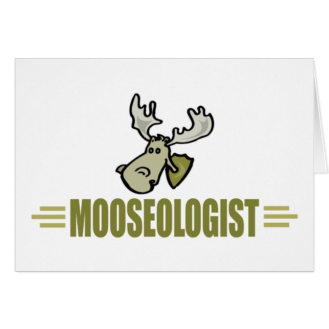 Cartão Moose Engraçado (Frente Horizontal)