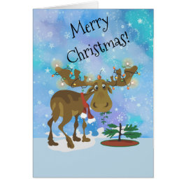 Cartão Moose Natal ~
