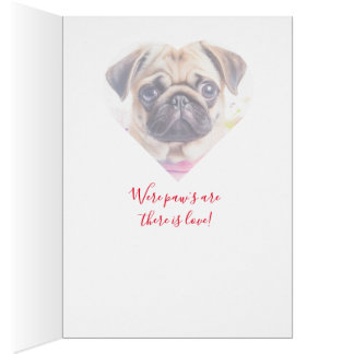 Cartão Mops Valentinstagkarte