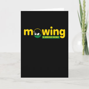 Cartão Mor É Um Jardim De Mower De Trabalho Sério