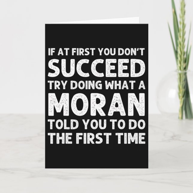 Cartão Moran Funny Surname Family Tree Birthday Reunion I (Frente)