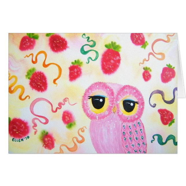 Cartão Morango da morango (Frente Horizontal)