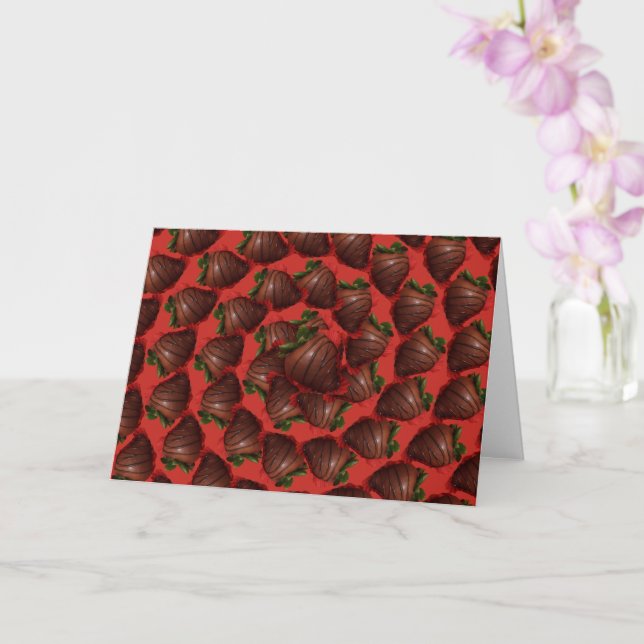 Cartão Morangos Cobertos De Chocolate (Orquídea)