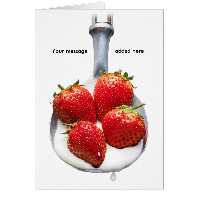 Cartão Morangos e Creme (Frente)