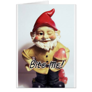 Cartão Morda-me gnomo