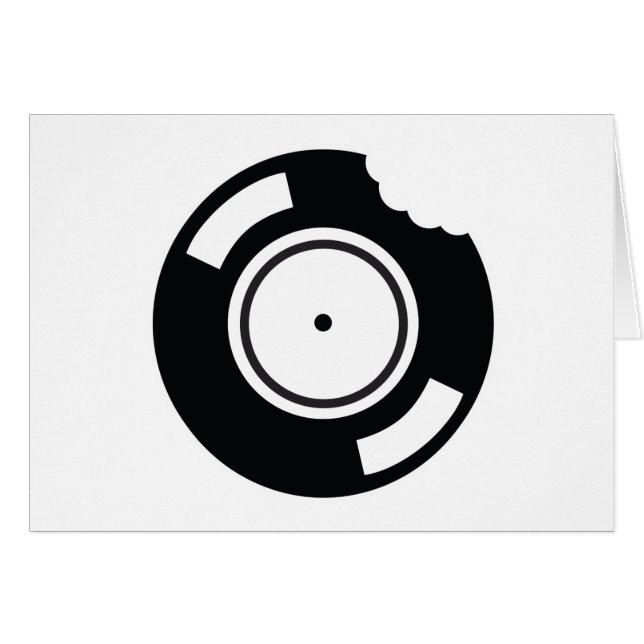 Cartão Mordida do vinil (Frente Horizontal)