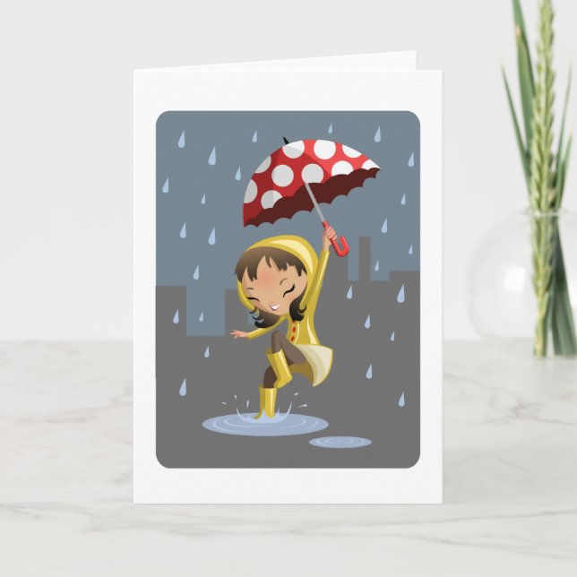 Cartão Morgan na chuva (Frente)