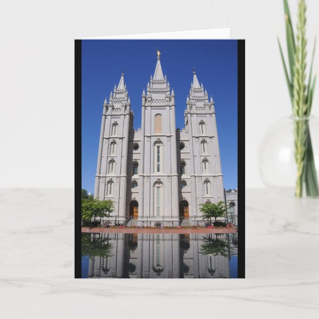 Cartão Mormon (LDS) Temple  in Salt Lake City, Utah (Frente)