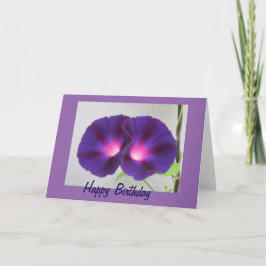 Cartão Morning Glories Happy Birthday Greeting Card