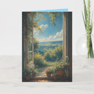 Cartão Morning View from the patio