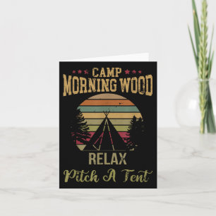 Cartão Morning Wood Camp Relax Brecha Tent Aproveite A Mo